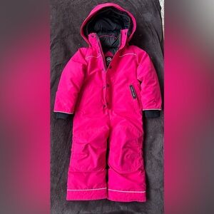 Toddler pink Canada Goose snowsuit